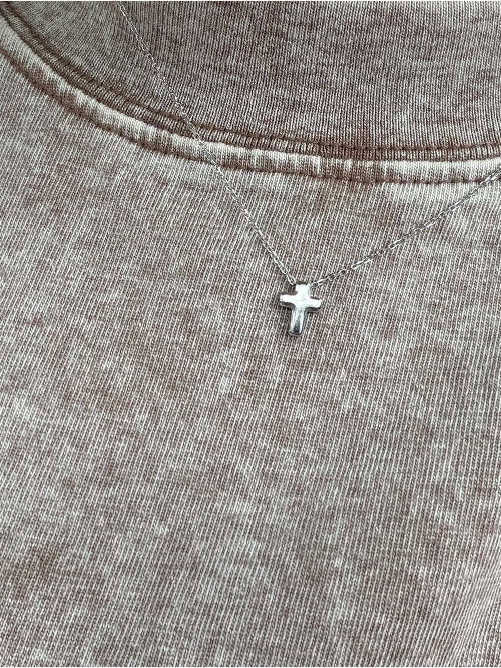 Waterproof Stainless Steel Cross Necklace Tiny Cross